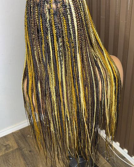 22 inches mix color knotless braided wig