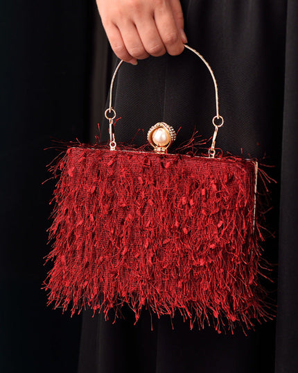 Tassel Handbags Women Dress Party Evening Bag Fashion Luxury Designer Square Bags Crossbody Shoulder Bag Ladies