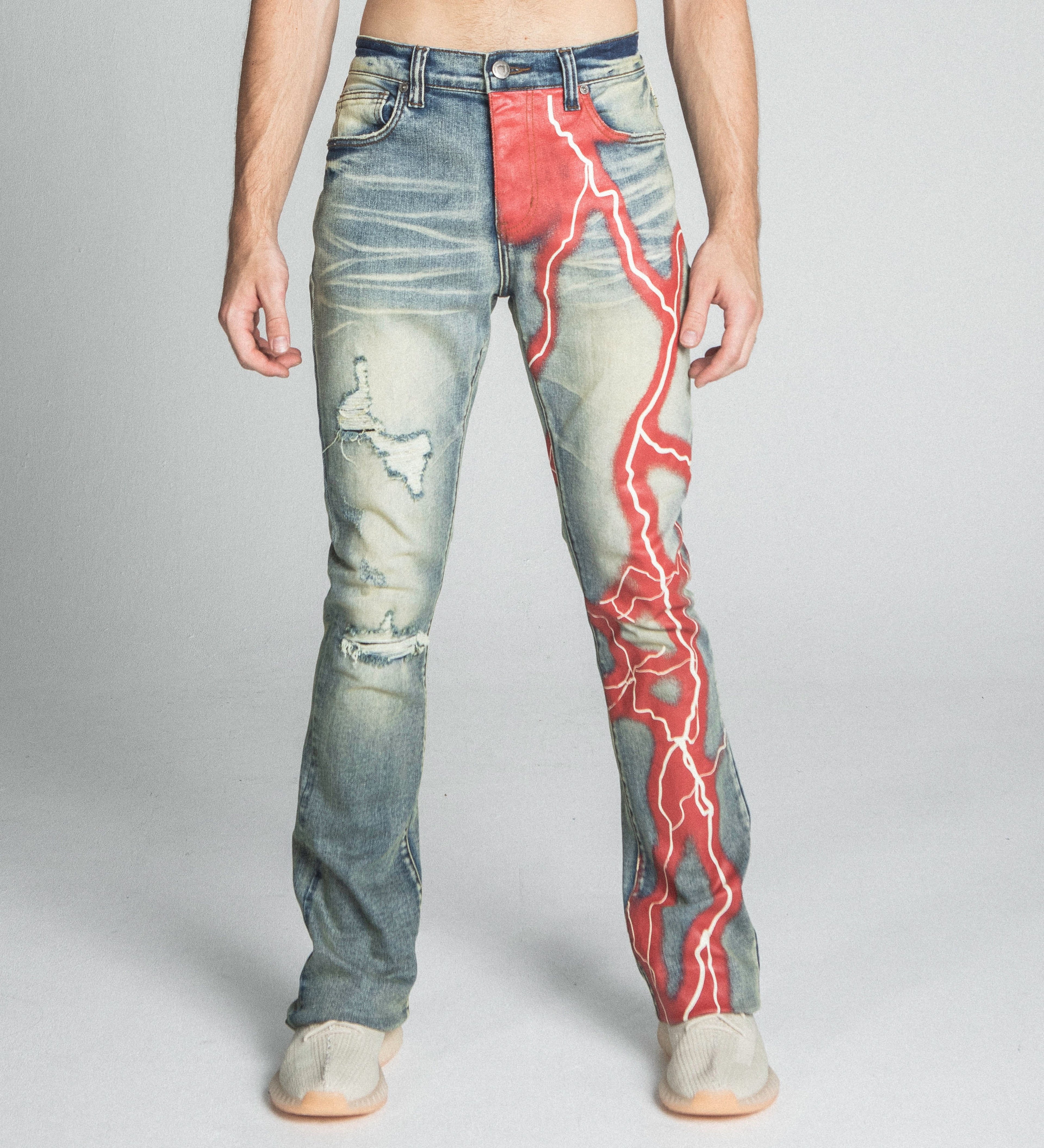 AJ24SK LIGHTNING STACKED JEANS