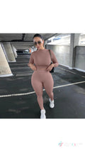 Nude 2-Piece Pants Set - Stylish Women's Activewear | Pretty Melanin Boutique