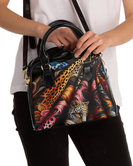 Vibrant Leopard Print Shoulder Handbag - Trendy Tote for Fashion Lovers