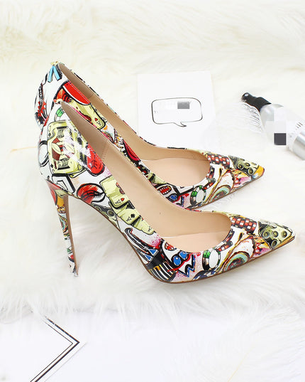 Shallow mouth high heels See size chart under “more details”