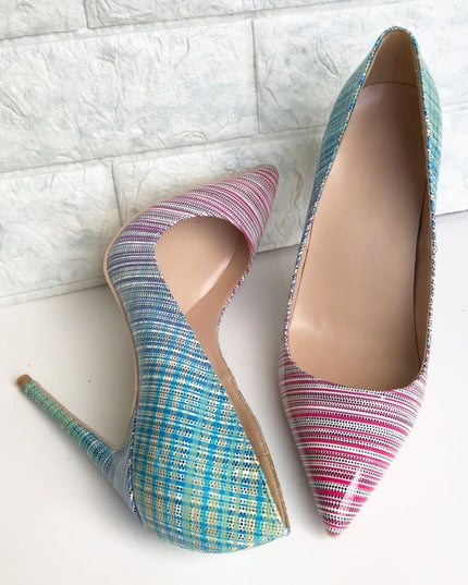Ladies colorful gradient heels See size chart under “more details”