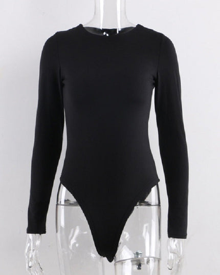 Slim bodysuit long-sleeved tube top sexy T-shirt women