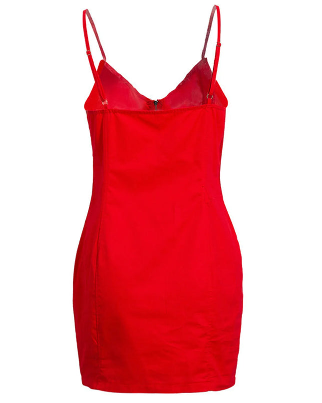 Zip-Front Bodycon Mini Dress – Plus Size