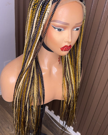 22 inches mix color knotless braided wig