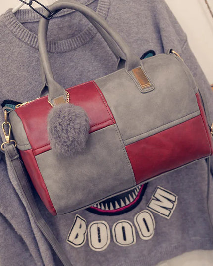 Fashionable Boston Bag with Zipper - New Women's Tote