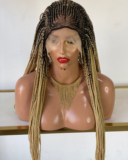 Ready To Ship Tribal Cornrow Lace Frontal Glueless Braided Wig