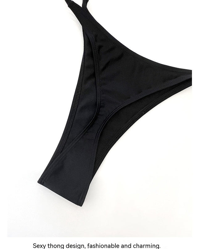 Bikini Four-piece Suit Black Mesh Swimwear Women