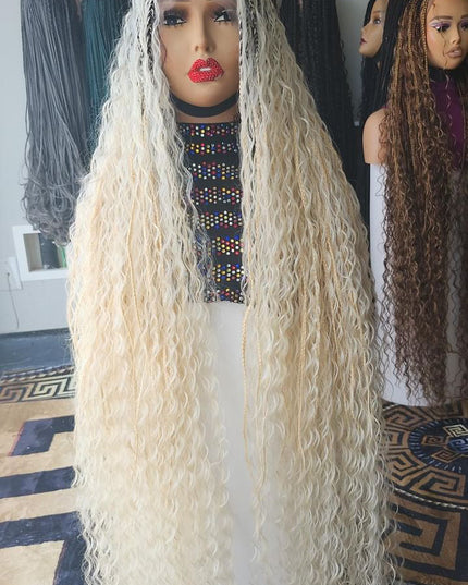 Blonde boho with dark roots
