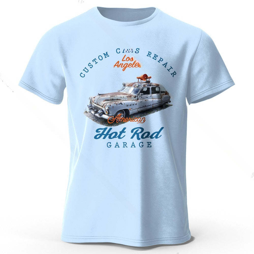 Car Club Patch Print Men's T-shirt