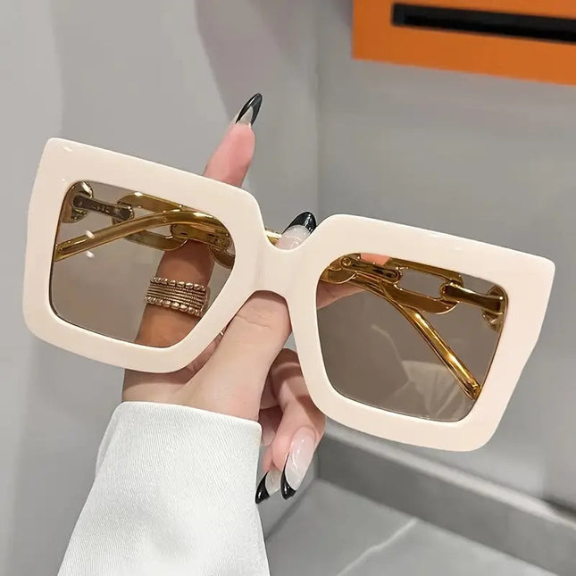 Vintage Large Frame Glasses - The Perfect Accessory For Fashion Lovers And Urban Explorers, Blue Light Protection Glasses For Women
