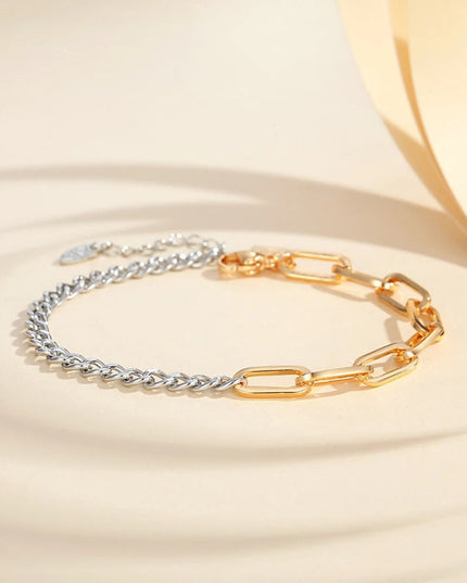 Women's Gold-plated Exquisite Simple Gold And Silver Stitching Bracelet