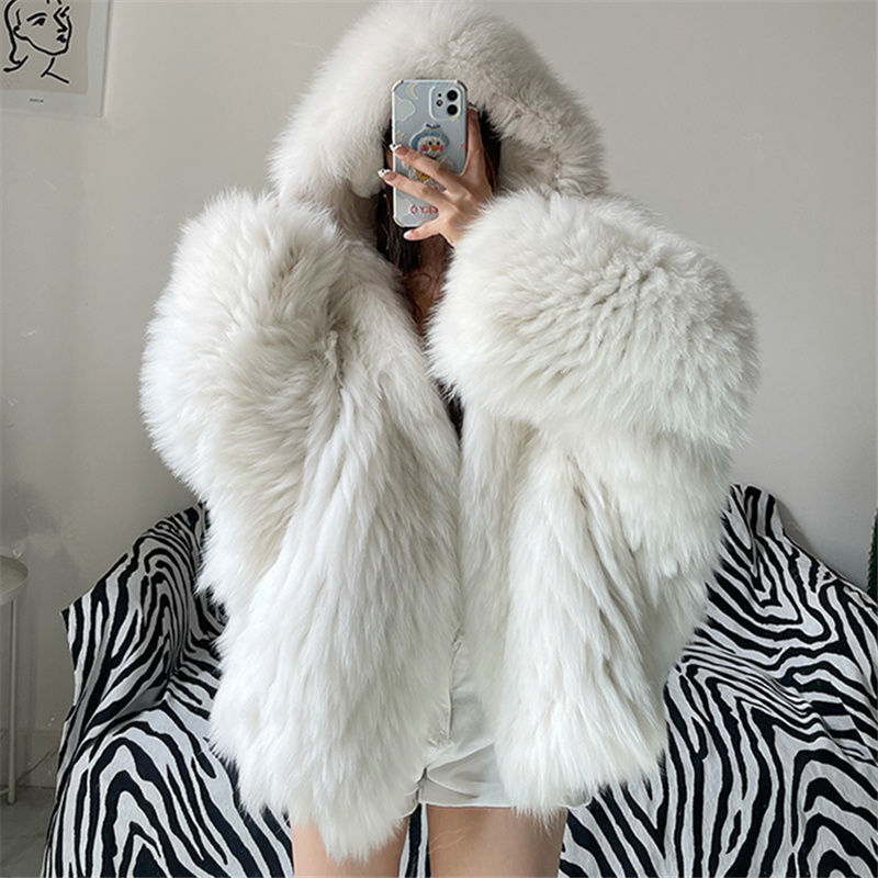 Fashion Long Sleeve Fluffy Coat Women