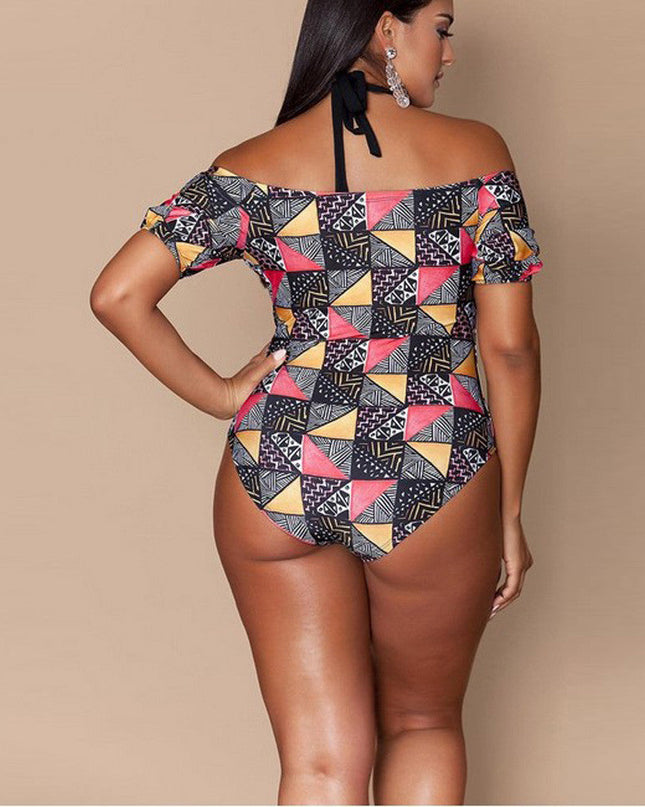 Geometric bikini ladies plus size