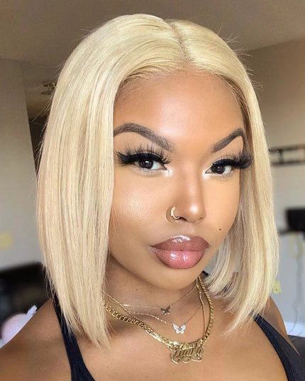 613 Lace Front Bob Wig (Platinum Blonde) Icy Cutie