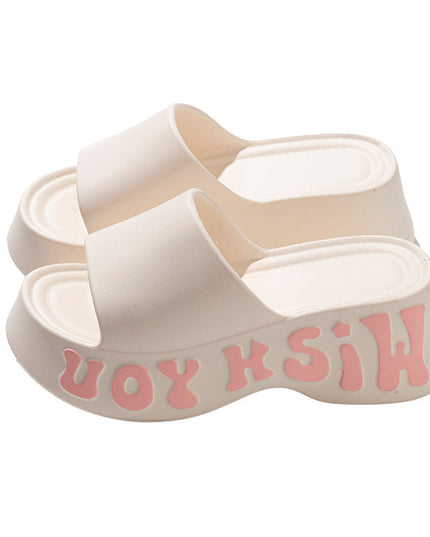Non-slipHeight-increasing Thick-soled Slippers For Women See size chart under “more details”