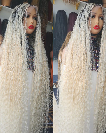 Blonde boho with dark roots