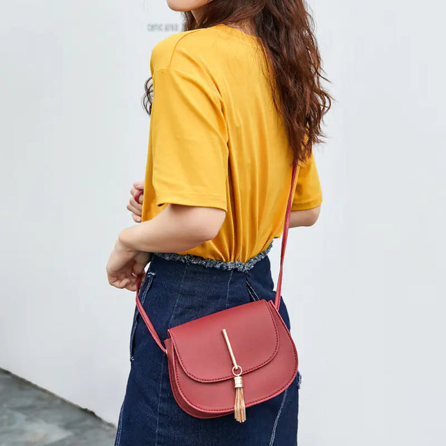 Fringe Crossbody Phone Bag and Round Purse