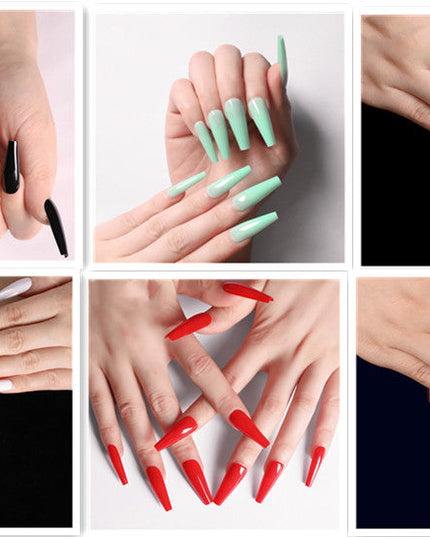 A variety of colors to choose from Nail Art Long Coffin Fake Nails Ballet Nail Patch Wearing Nail Bag