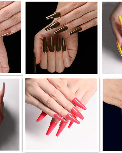 A variety of colors to choose from Nail Art Long Coffin Fake Nails Ballet Nail Patch Wearing Nail Bag