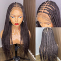 22 inches brown knotless braids