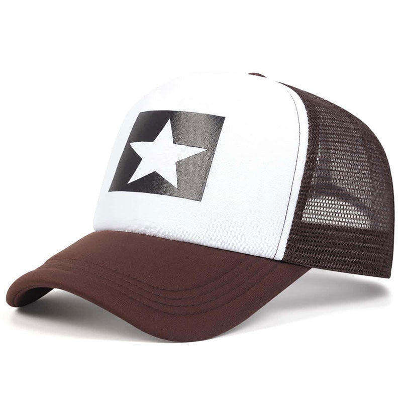 Five-pointed Star Letter Printed Sponge Baseball Hat