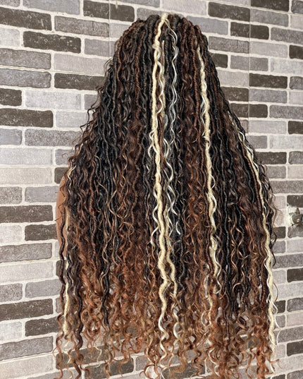 Soft Locs Wig Glueless Bohemian Full Lace Faux Locs Africa Queen