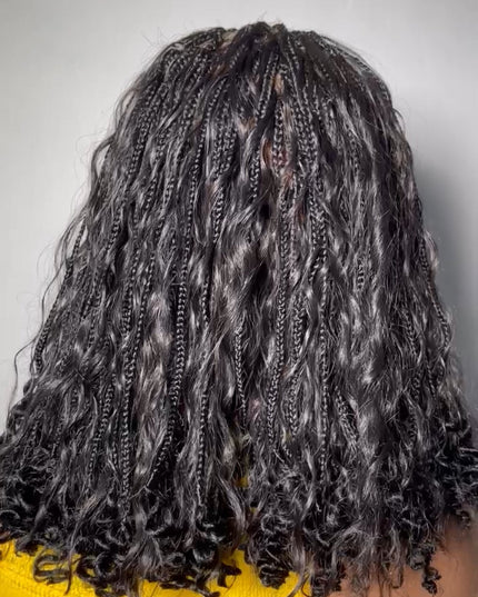 Short boho human hair curls