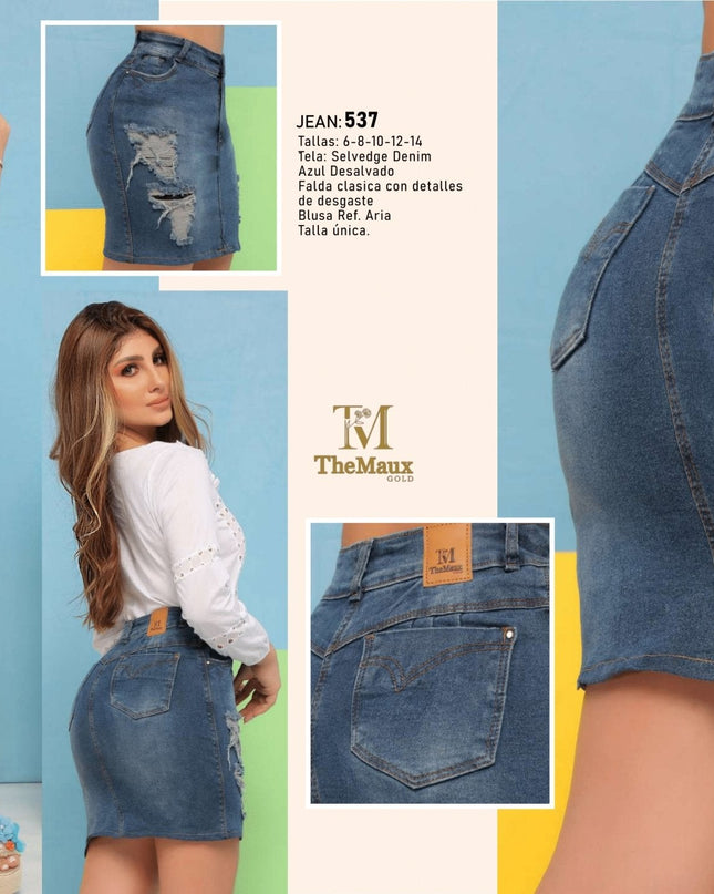 537 100% Authentic Colombian Push Up Skirt