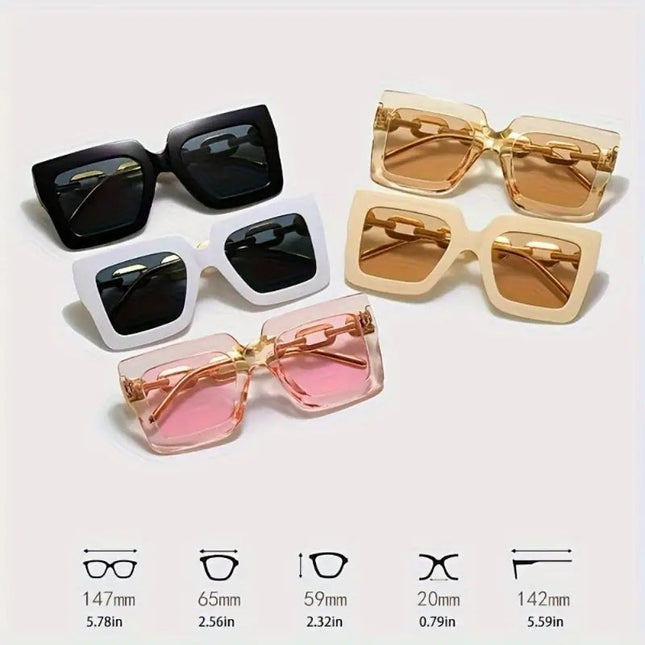 Vintage Large Frame Glasses - The Perfect Accessory For Fashion Lovers And Urban Explorers, Blue Light Protection Glasses For Women