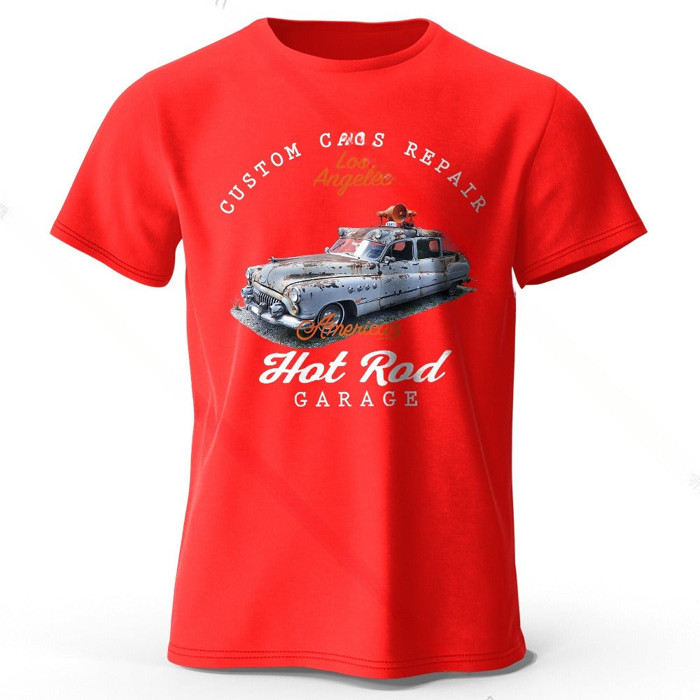 Car Club Patch Print Men's T-shirt