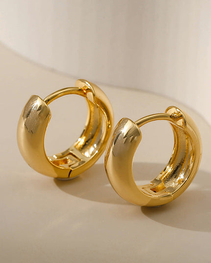 Women's Versatile And Simple Plain Hoop Earrings