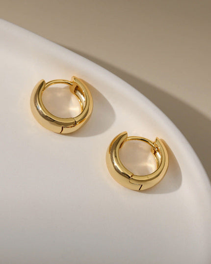 Women's Versatile And Simple Plain Hoop Earrings