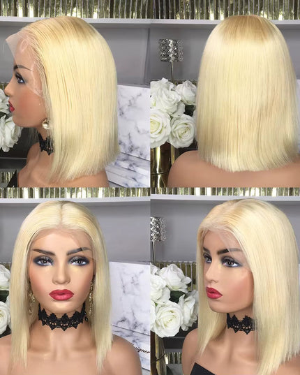 613 Lace Front Bob Wig (Platinum Blonde) Icy Cutie