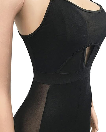 Black Spaghetti Strap Cut Out Romper