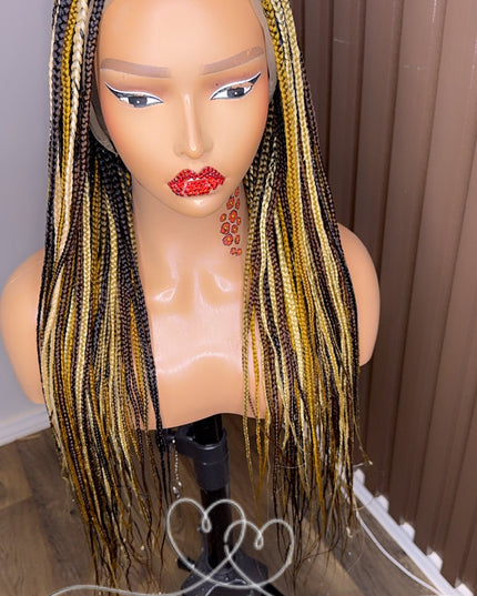 22 inches mix color knotless braided wig