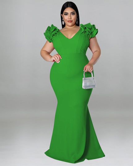 European And American Fashion Plus Size Women Backless Dress