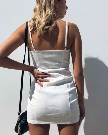 Zip-Front Bodycon Mini Dress – Plus Size