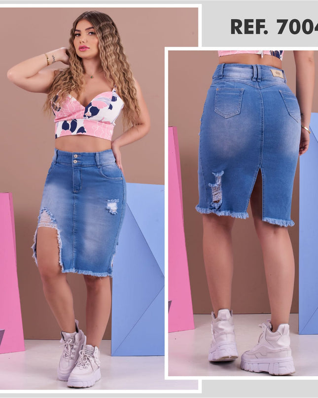 7004 100%  Authentic Colombian Push Up SKIRT