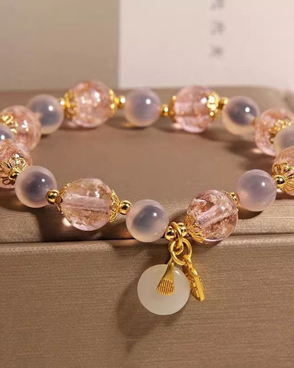 Natural Heart Agate Bracelet For Women