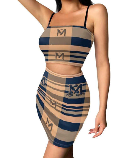 Women's Matching Skirt Set - Two Piece Dress Outfit for Office