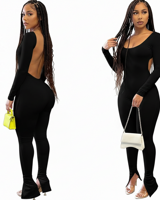 Midnight Muse Backless Jumpsuit