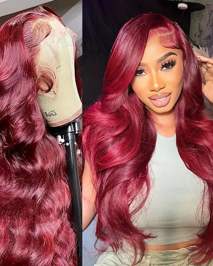 Wine Red Wig Hot Sale Front Lace