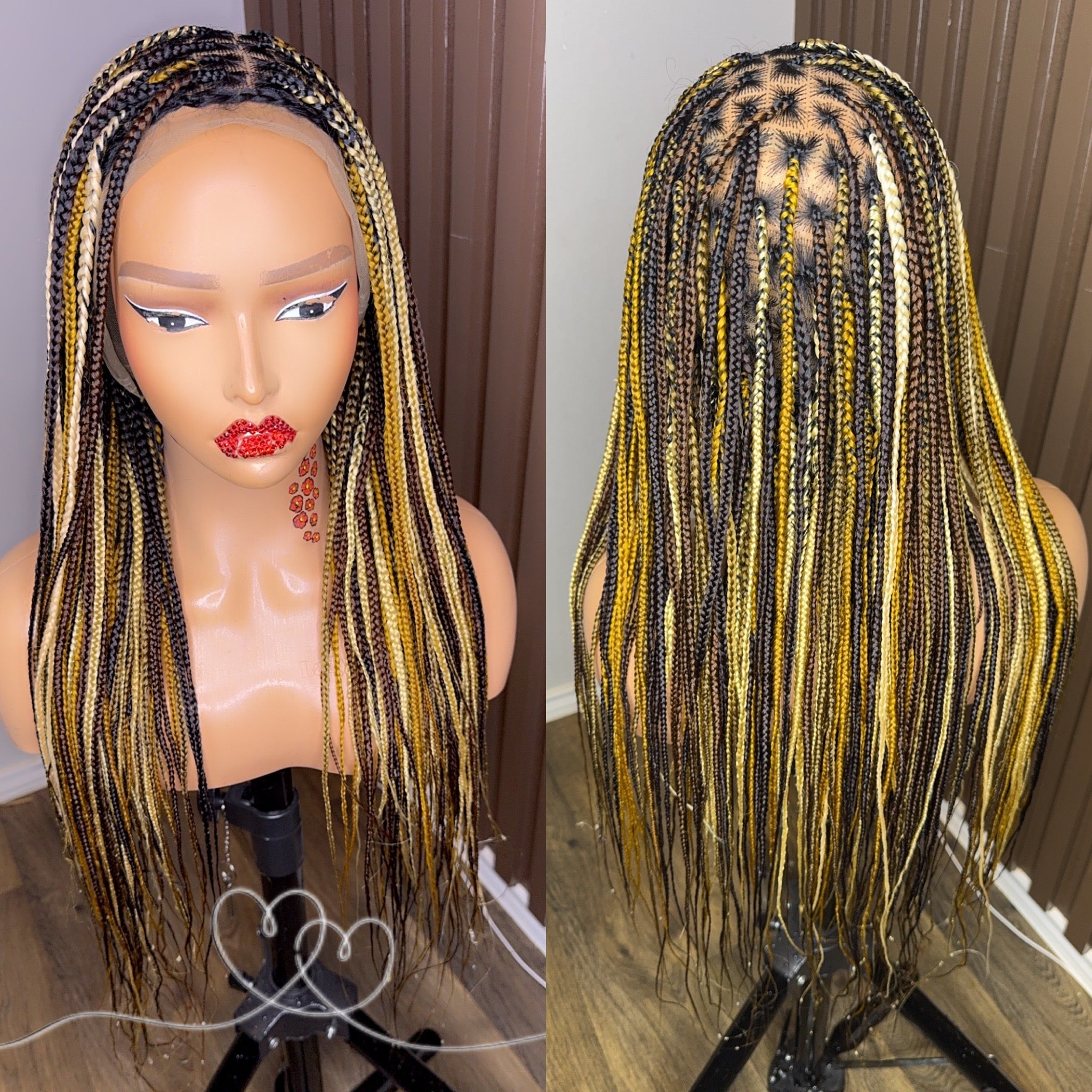 22 inches mix color knotless braided wig