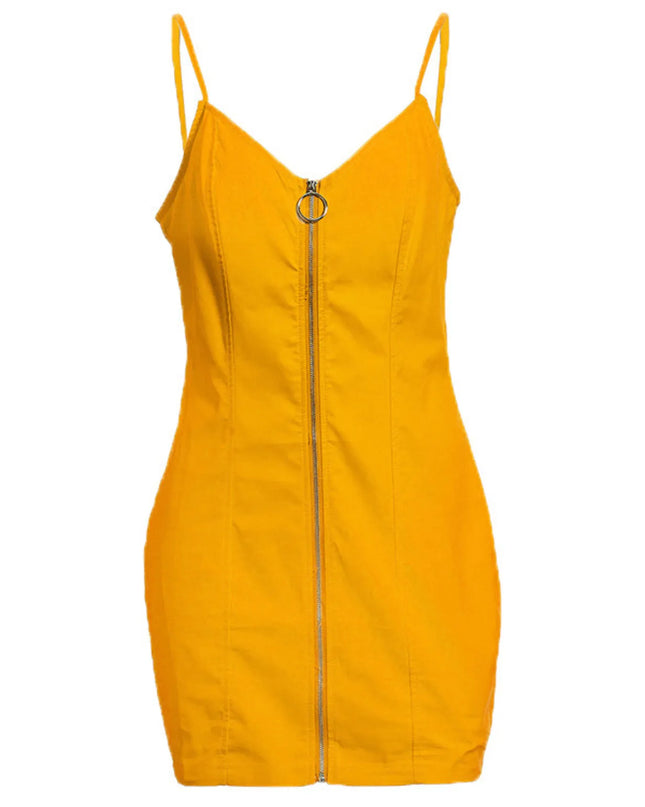 Zip-Front Bodycon Mini Dress – Plus Size