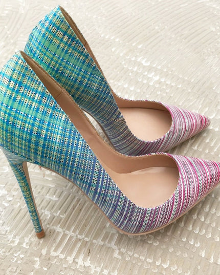 Ladies colorful gradient heels See size chart under “more details”