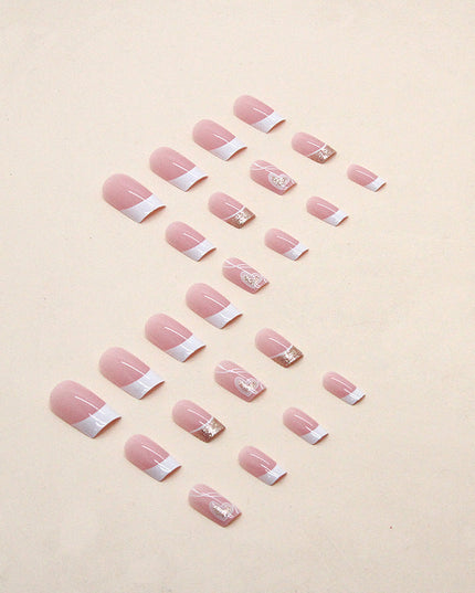 Women's Simple Love Sweet Wear Fake Nails