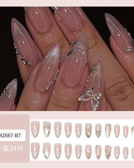 Butterfly Nail Sticker Hot Girl Cat Eye Diamond Wearing Armor