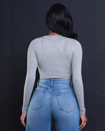 Women's Ripped High Waist Loose Straight Wide Leg Jeans
